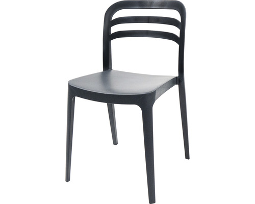 Kunststof stoel met rugleuning