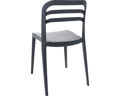 Kunststof tuinstoel met latten in de rugleuning