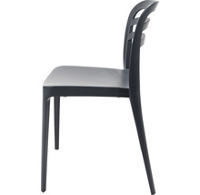 Kunststof stoel, zijaanzicht