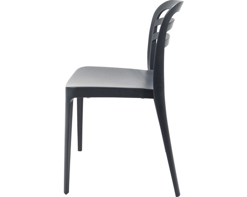 Kunststof stoel, zijaanzicht