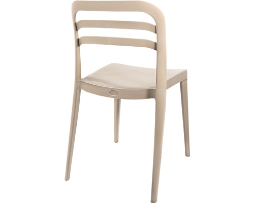 Kunststof tuinstoel, achteraanzicht