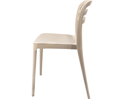 Kunststof stoel, zijaanzicht