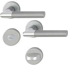 Deurklinkset met draaiknop voor badkamers en toiletten