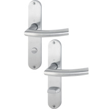 Twee metalen deurklinksets