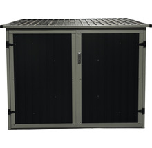 Metalen tuinhuis met dubbele deur voor de tuin