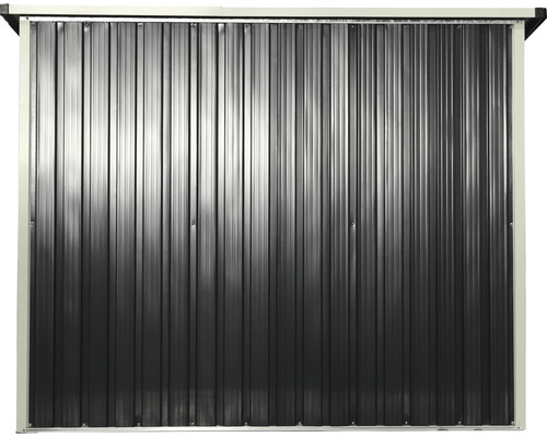 Metalen tuinhuis zijwand met verticale panelen