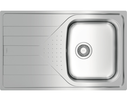 TEKA Spoelbak Universe met afdruipgedeelte omkeerbaar RVS 790x500mm 115110011 Spoelbak van roestvrij staal met afdruiprek
