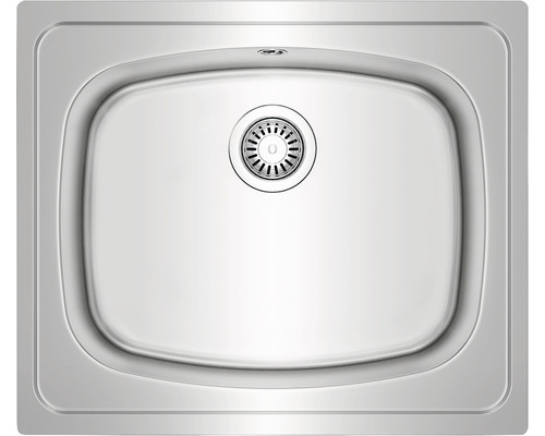 TEKA Spoelbak Universe met afdruipgedeelte omkeerbaar RVS 600x510mm 115010012 Spoelbak van roestvrij staal