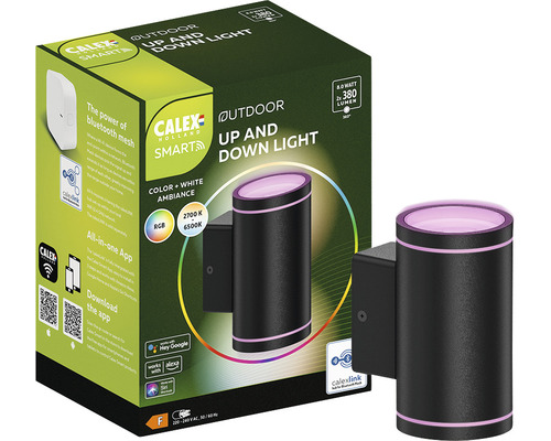 Calex Smart buitenlamp voor up- en downlight met verpakking