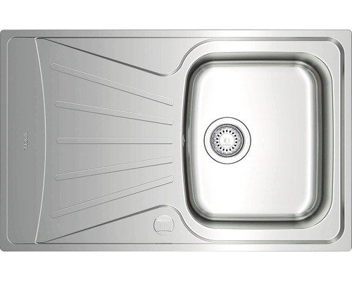 TEKA Spoelbak Starbright met afdruipgedeelte omkeerbaar RVS 790x500mm 115120022 Spoelbak van roestvrij staal met afdruiprek