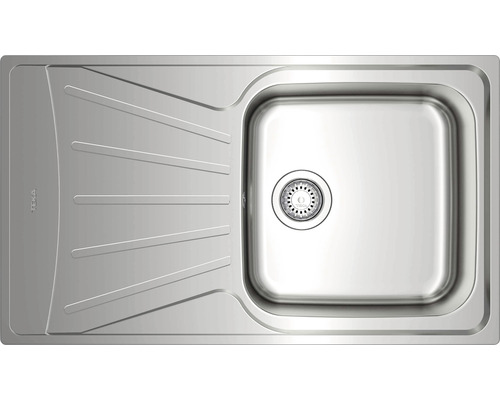 TEKA Spoelbak Starbright met afdruipgedeelte omkeerbaar RVS 860x500mm 115120024 Spoelbak van roestvrij staal met afdruiprek