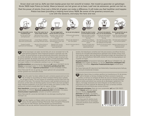 Instructies voor het gebruik van Pokon Compacte Potgrond