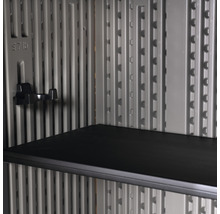 LIFETIME Tuin- en gereedschapkast XXL kunststof grijs, 192,4x110,5x176,3 cm-thumb-2