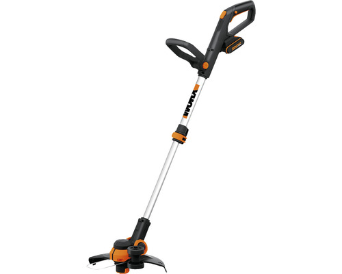 Accu grastrimmer met telescopische steel voor de tuin.