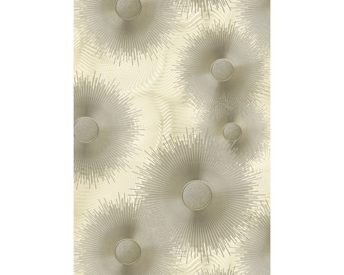 ERISMANN Vliesbehang 10191-02 Elle Decoration 2 grafisch goud Behang met cirkelpatroon en radiale lijnen