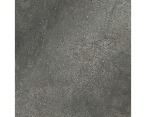 Close-up van een grijze vloertegel met gemarmerde textuur