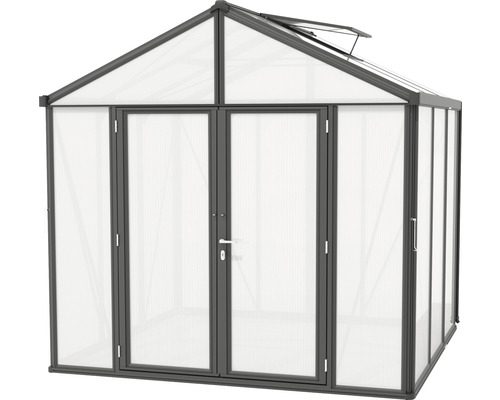 Kas met aluminium frame en dubbele draaideur