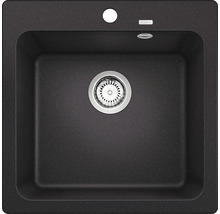 Spoelbak van graniet met afvoergarnituur