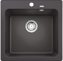 Spoelbak van silgraniet met afvoergarnituur