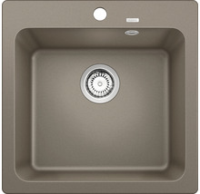 Spoelbak van composiet met afvoergarnituur