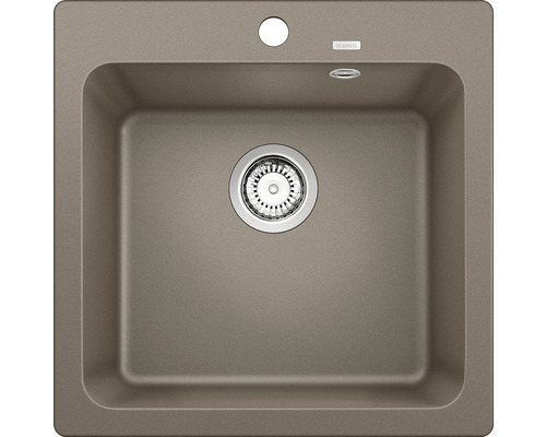 Spoelbak van composiet met afvoergarnituur