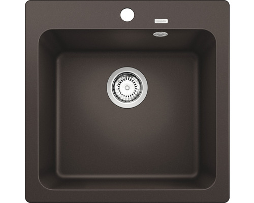 Spoelbak van composiet met afvoergarnituur