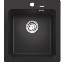 Spoelbak van graniet met afvoergarnituur