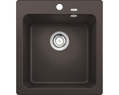 Spoelbak van graniet met afvoergarnituur