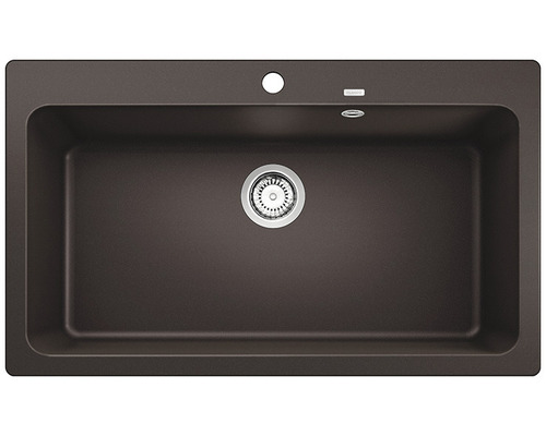 Spoelbak van silgraniet met één bak en afvoergarnituur