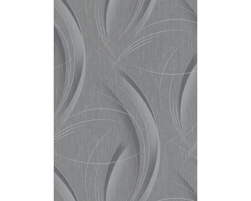 ERISMANN Vliesbehang 10218-10 Fashion for Walls III strepen grijs Behang met abstract patroon van grijze en witte lijnen