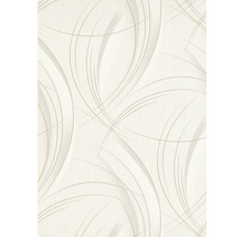 Behang met abstract, gebogen patroon