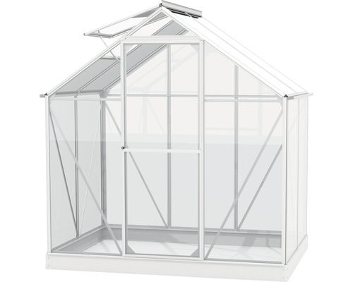 Kas met open dakraam en deur