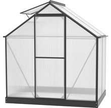 Kweekkas met polycarbonaat platen en dakraam
