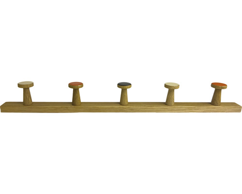 Kapstok met vijf haken van hout