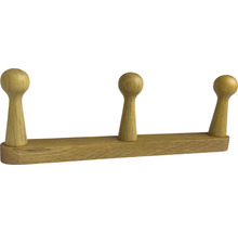 Houten kapstok met drie haken