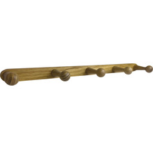 Houten kapstok met vijf haken