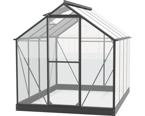 Tuinkas met stalen frame en glazen panelen