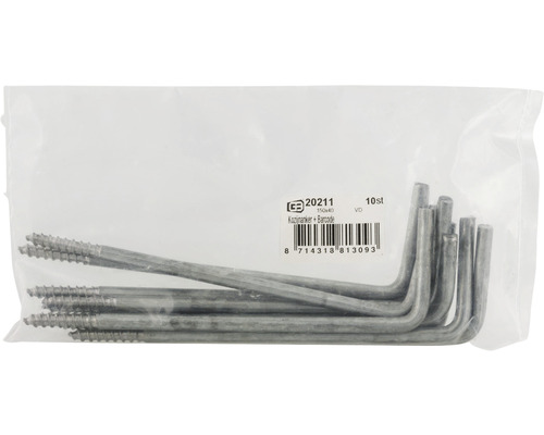 Verpakking met tien hoekankers