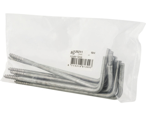 Bevestigingsanker 150x40 millimeter, 10 stuks in zak