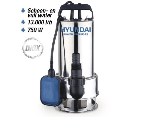 Hyundai vuilwaterpomp van roestvrij staal