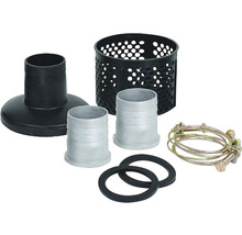 Accessoireset voor pompen met zuigkorf, slangaansluitingen, afdichtringen en slangklemmen