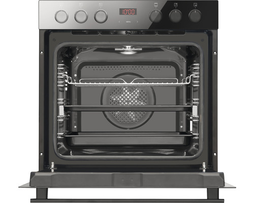 Open oven met interieur, rooster en bakplaat