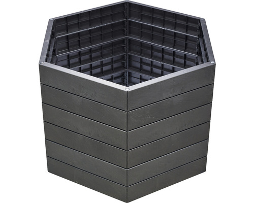 GARANTIA Verhoogde plantenbak met waterbesparingssysteem Ergo L 75 steenlook 110x110x75 cm, 600 L