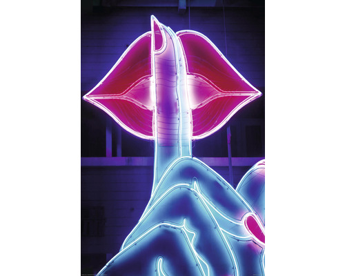 REINDERS Poster Neon lips 61x91,5 cm