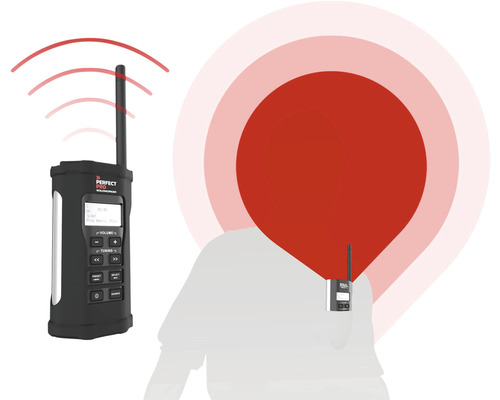 Perfect Pro Worksite Radio met antenne en signaal