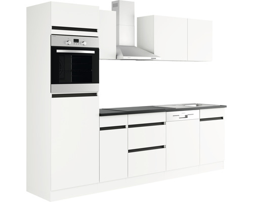 Keukenblok met oven, afzuigkap, gootsteen en vaatwasser