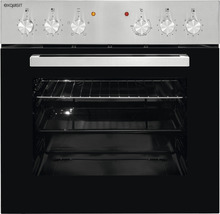 Exquisit oven met draaiknoppen en interieurverlichting.