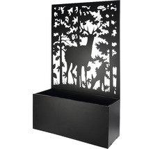 ESSCHERT'S GARDEN Plantenbak met trellis hert zwart 100 x 39 x 140,5 cm