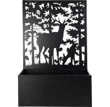 ESSCHERT'S GARDEN Plantenbak met trellis hert zwart 100 x 39 x 140,5 cm