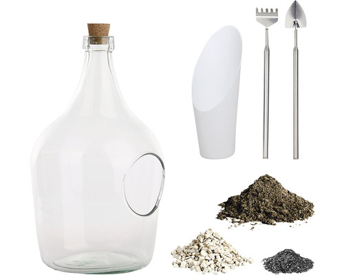 ESSCHERT'S GARDEN Plantenterrarium Doe het zelf set fles 3 liter